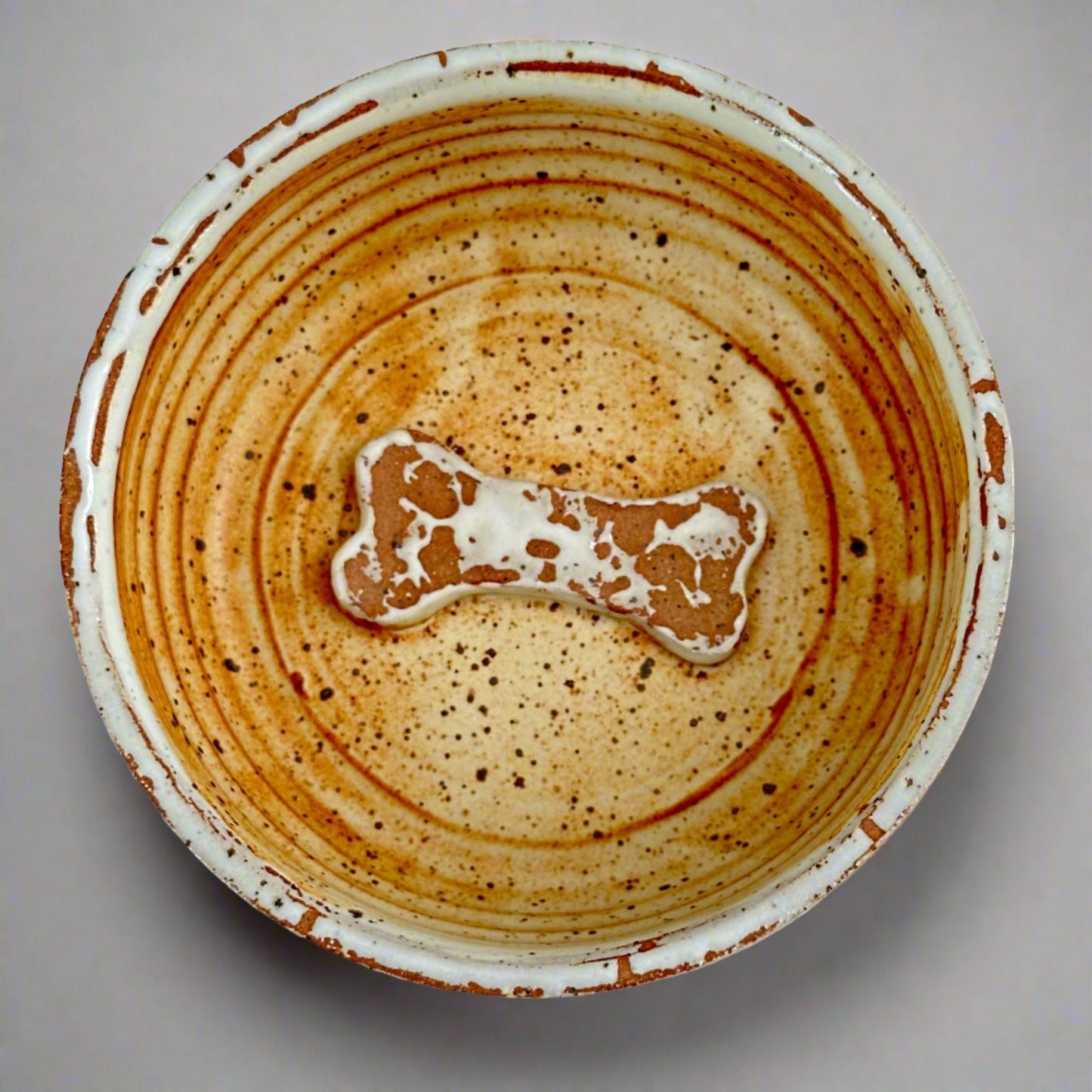 Premium Dog Bowl - Speckled Eggshell