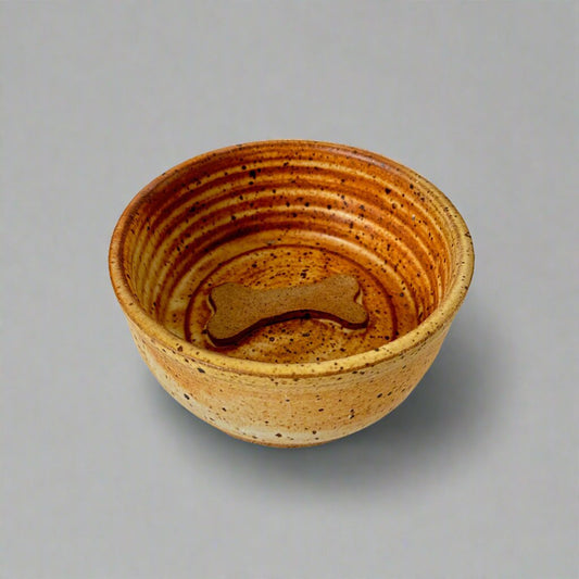 Premium Dog Bowl - Speckled Yellow